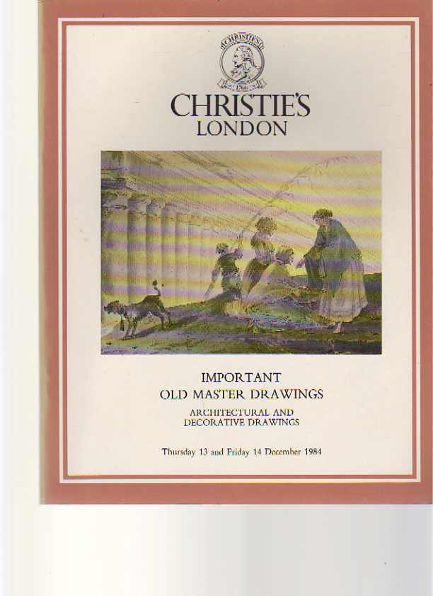 Christies 1984 Important Old Master & Architectural Drawings - Click Image to Close