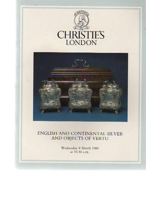 Christies 1989 English & Continental Silver, Vertu - Click Image to Close