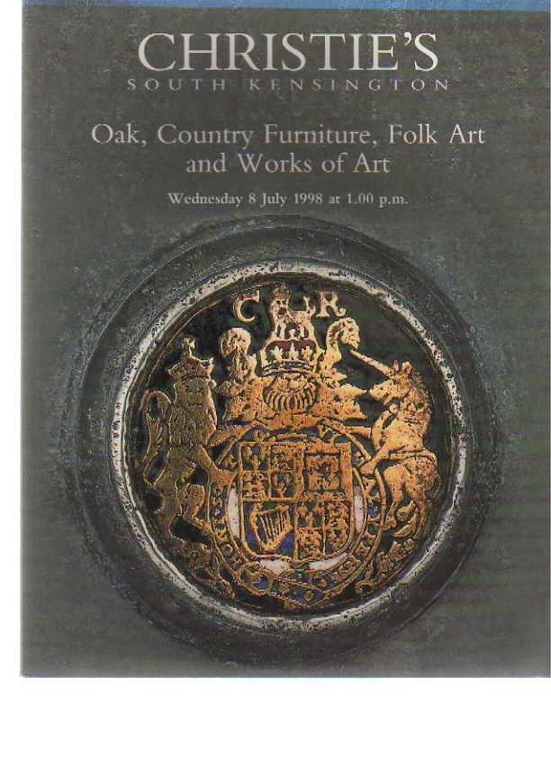 Christies 1998 Oak, Country Furniture, Folk Art