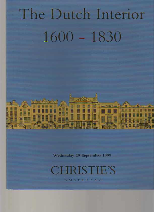 Christies 1999 The Dutch Interior 1600 - 1830 - Click Image to Close