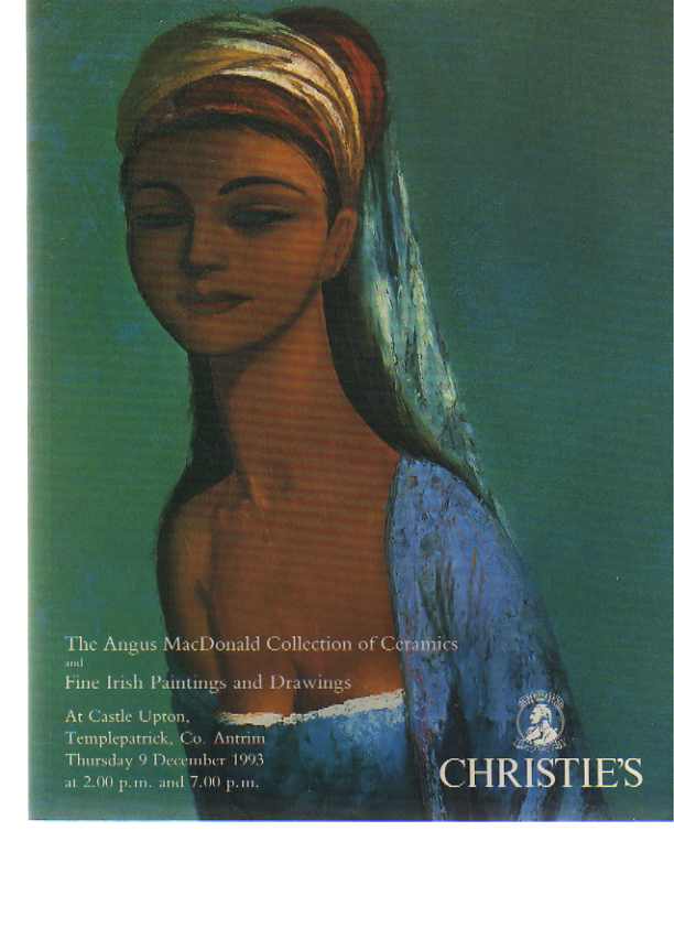 Christies 1993 MacDonald Collection Irish Paintings, Ceramics