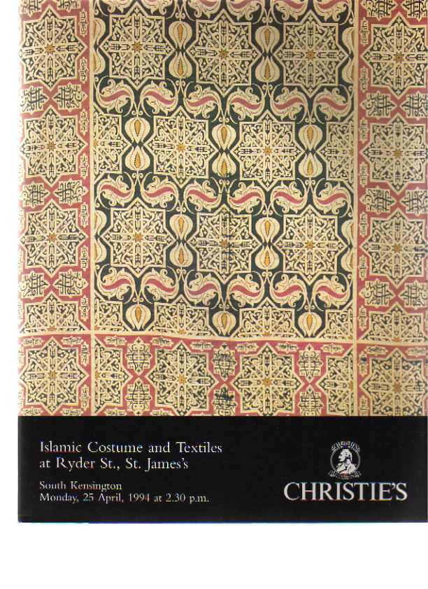 Christies 1994 Islamic Costume & Textiles