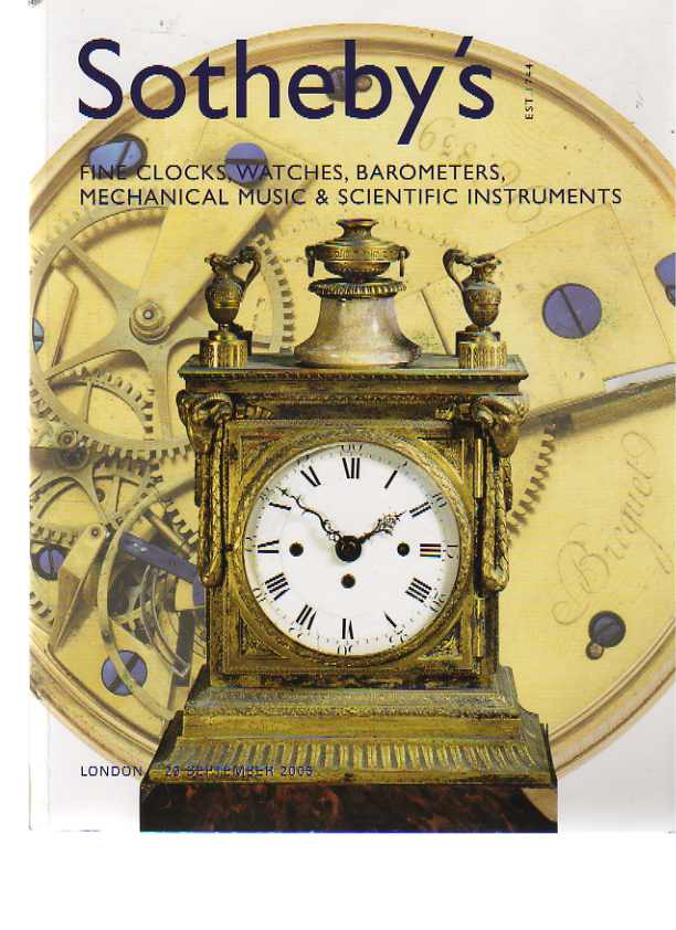 Sothebys 2005 Clocks, Watches, Scientific Instruments