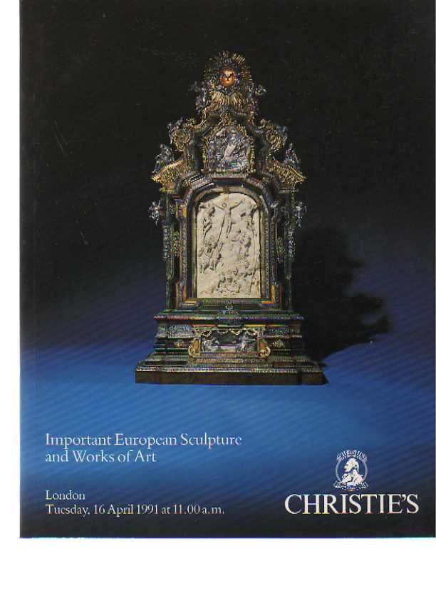 Christies April 1991 Important European Sculpture & Works of Art - Click Image to Close