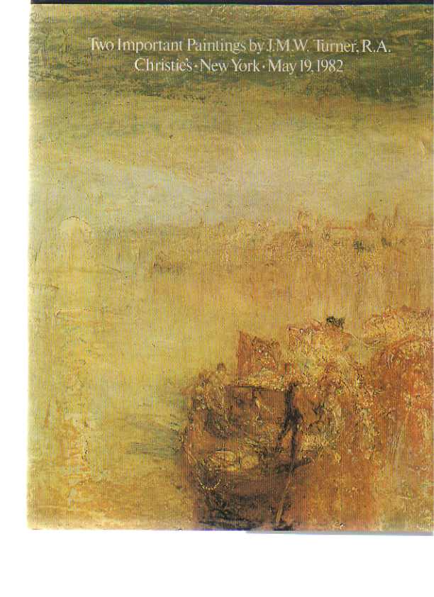 Christies 1982 Two Important Paintings by JMW Turner