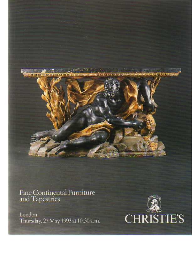 Christies 1993 Fine Continental Furniture and Tapestries - Click Image to Close