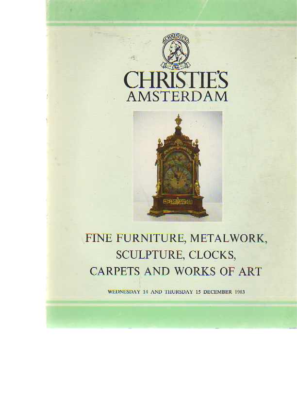 Christies 1983 Continental Furniture, Metalwork, Sculpture