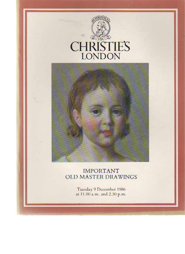 Christies December 1986 Important Old Master Drawings