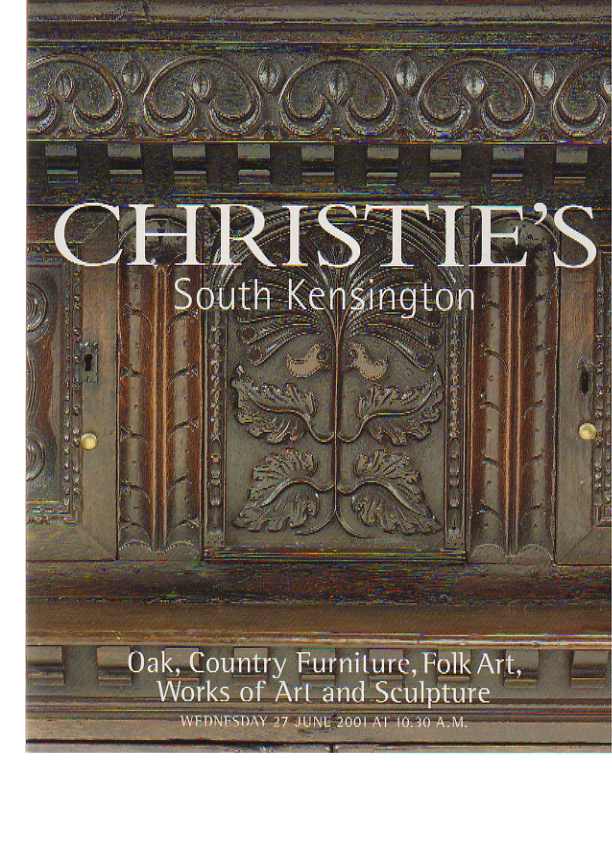 Christies 2001 Oak, Country Furniture, Folk Art, Sculpture - Click Image to Close
