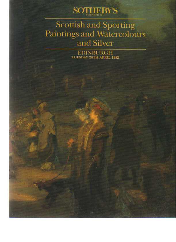 Sothebys 1992 Scottish & Sporting Paintings, Watercolors, Silver