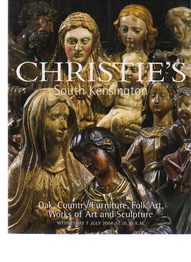 Christies 2004 Oak, Country Furniture, Folk Art, Sculpture - Click Image to Close