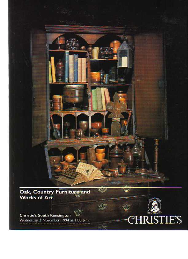 Christies 1994 Oak, Country Furniture, Works of Art
