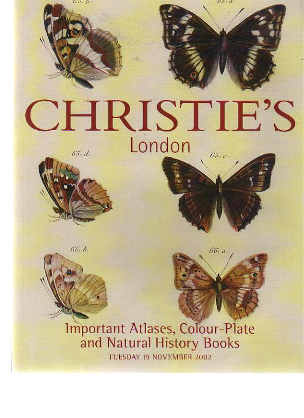 Christies 2002 Important Atlases & Natural History Books