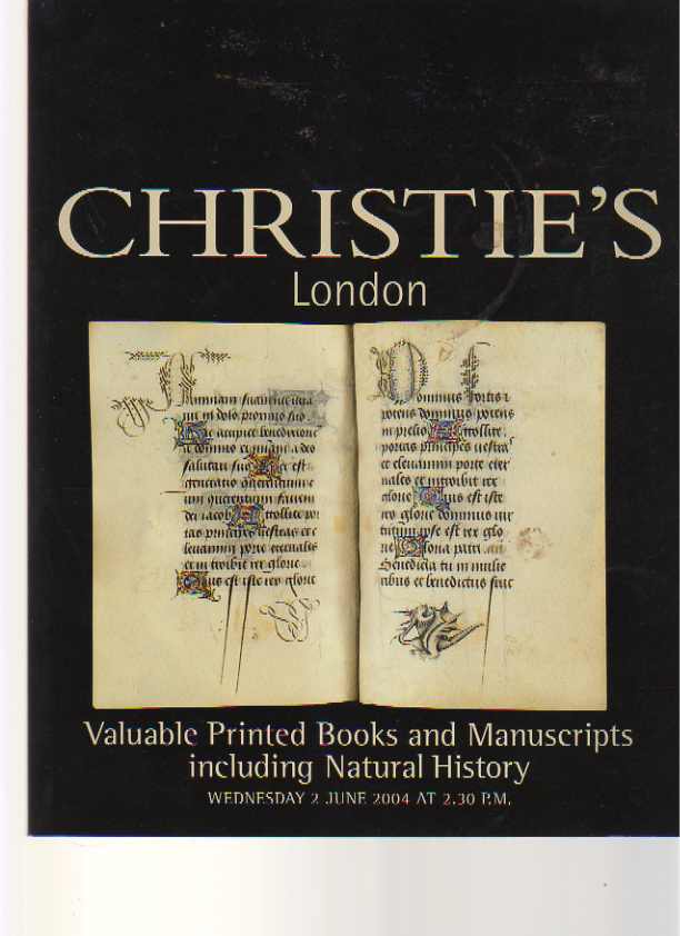 Christies 2004 Valuable Books, Manuscripts inc. Natural History