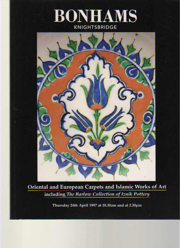 Bonhams 1997 Barlow Collection Iznik Pottery, Carpet, Islamic Works of Art