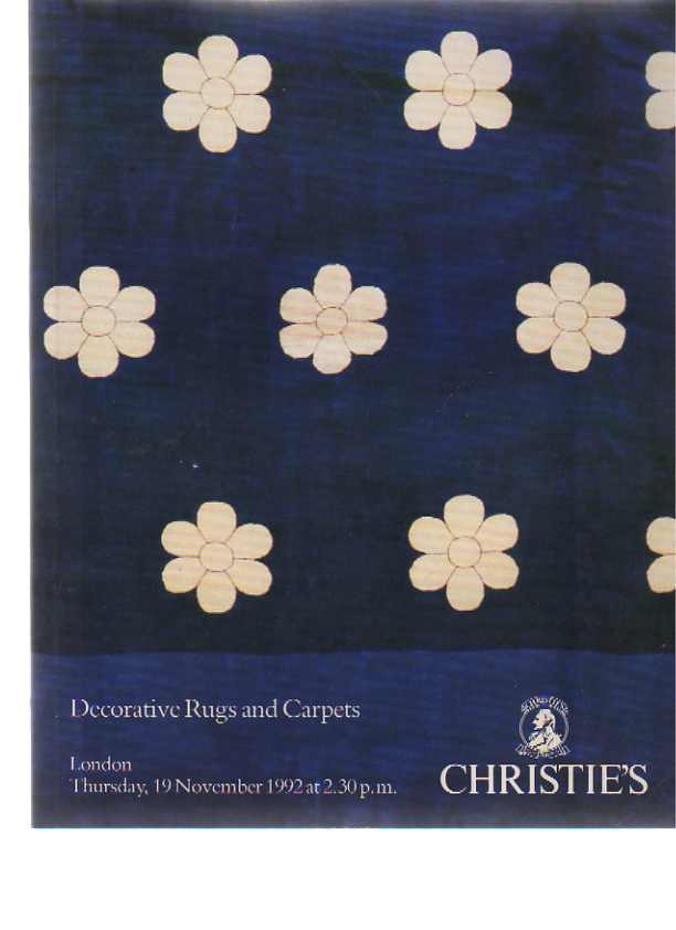 Christies 1992 Decorative Rugs & Carpets