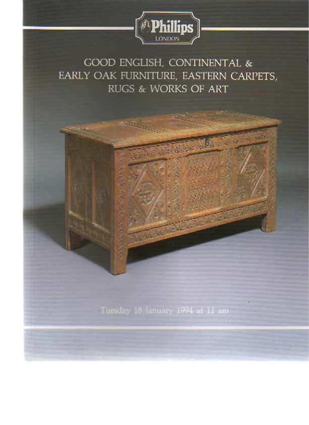 Phillips 1994 Good English, Continental & Early Oak Furniture
