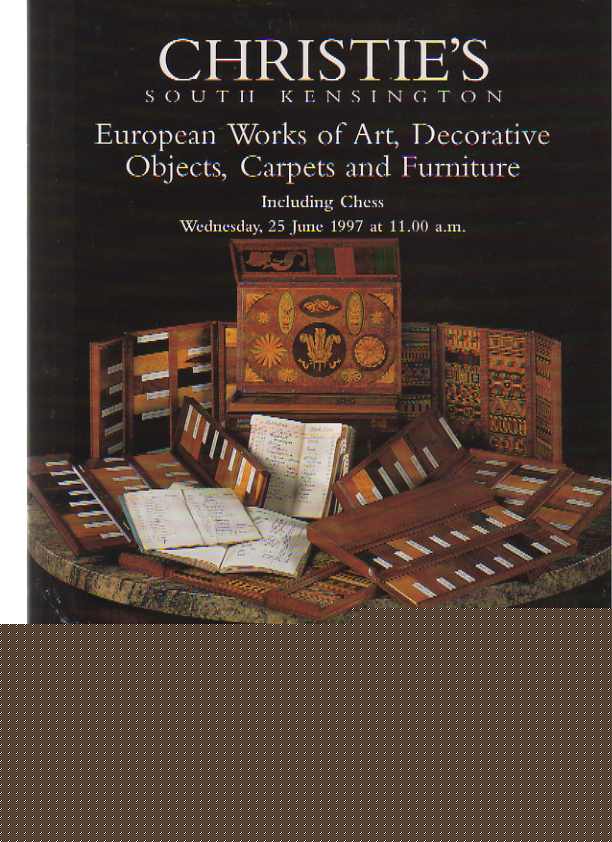 Christies 1997 European Works of Art, including Chess