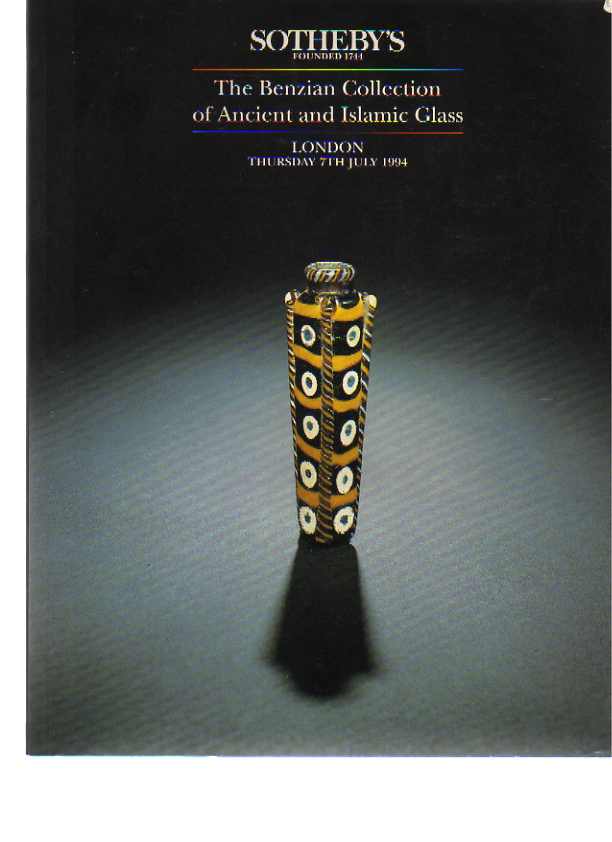 Sothebys 1994 Benzian Collection of Ancient & Islamic Glass