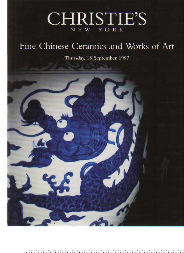 Christies September 1997 Fine Chinese Ceramics and Works of Art