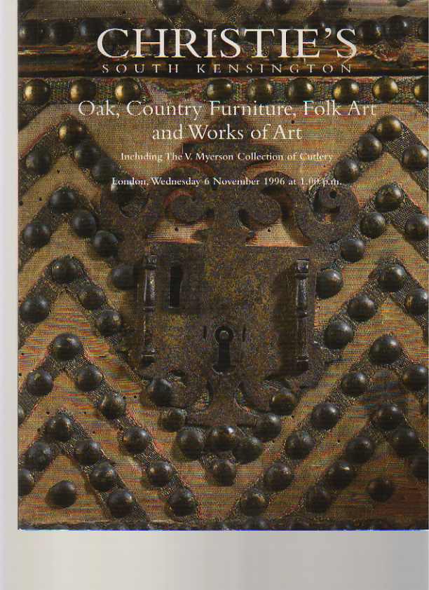 Christies 1996 Oak Furniture, The Myerson Collection of Cutlery