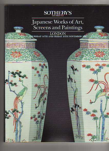 Sothebys 1991 Japanese works of Art, Screens & Paintings