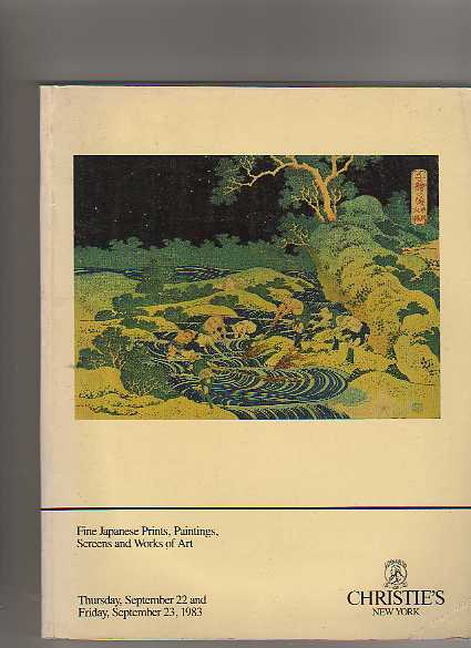 Christies 1983 Fine Japanese Prints Paintings Screens Works 'Art