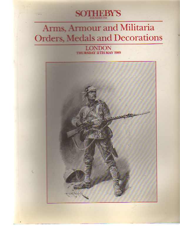 Sothebys 1989 Arms Armour Militaria Orders, Medals