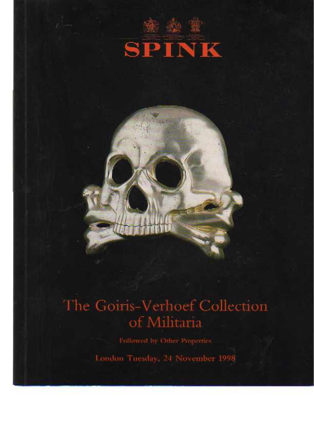 Spink 1998 Goiris-Verhoef Collection of Militaria