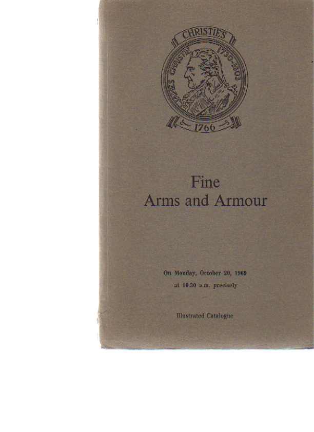 Christies 1969 Fine Arms and Armour - Click Image to Close