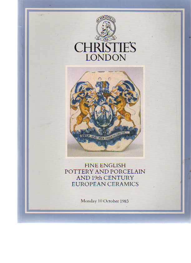 Christies 1983 English Porcelain 19th Century European Ceramics