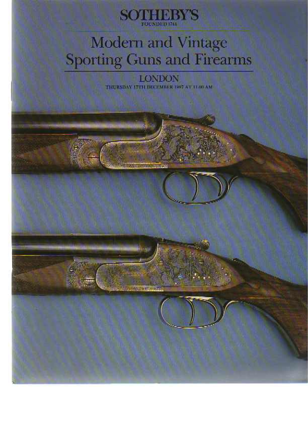 Sothebys 1987 Modern & Vintage Sporting Guns & Firearms