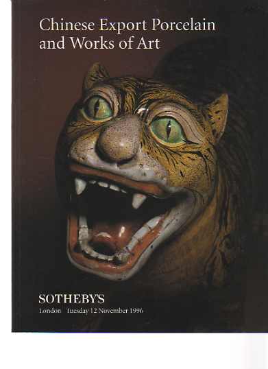 Sothebys November 1996 Chinese Export Porcelain & Works of Art