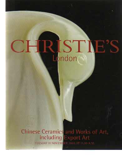 Christies Nov 2003 Chinese Ceramics, Works of Art, Export Art (Digital Only)