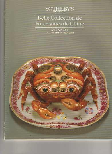 Sothebys February 1992 Fine Chinese Export Porcelain