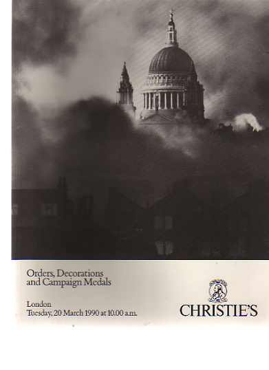 Christies March 1990 Orders, Decorations and Campaign Medals - Click Image to Close