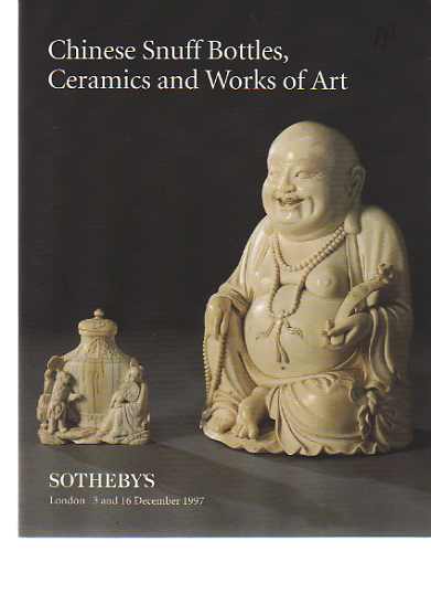 Sothebys 1997 Chinese Snuff Bottles, Ceramics, Works of Art