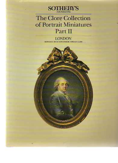 Sothebys 1986 Clore Collection of Portrait Miniatures part II