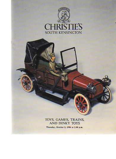 Christies 1986 Toys, Games, Trains & Dinky Toys - Click Image to Close