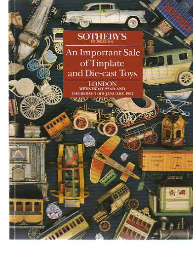 Sothebys 1992 Important Tinplate, & Diecast Toys