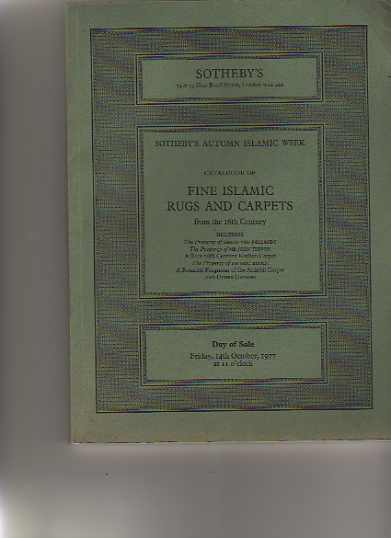 Sothebys 1977 Fine Islamic Rugs and Carpets