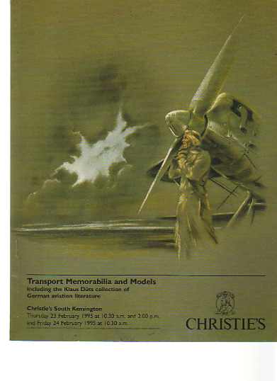 Christies 1995 Transport Memorabilia & Models (Klaus Duts) - Click Image to Close