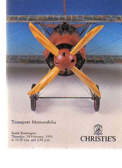 Christies 1993 Transport Memorabilia