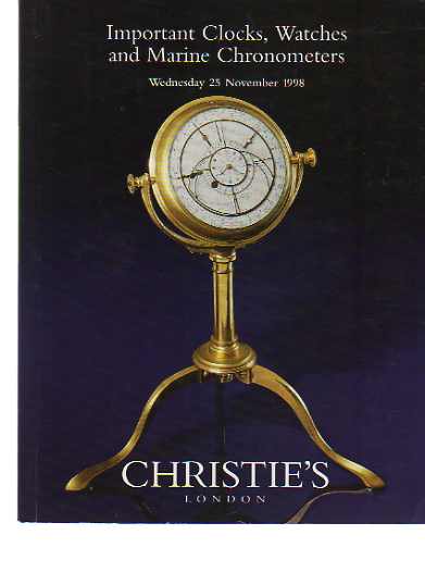 Christies 1998 Important Clocks, Watches & Marine Chronometers