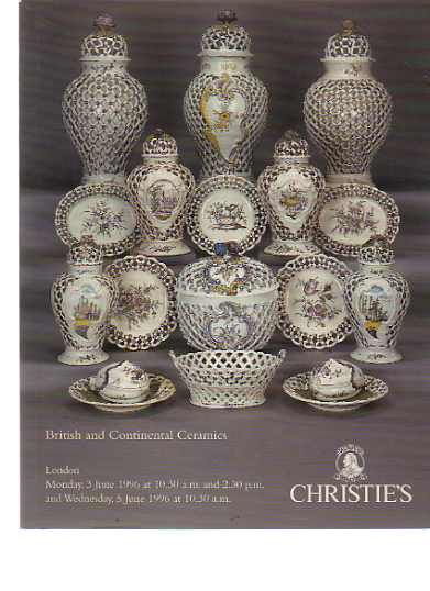 Christies 1996 British & Continental Ceramics