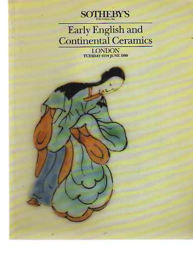 Sothebys 1989 Early English & Continental Ceramics