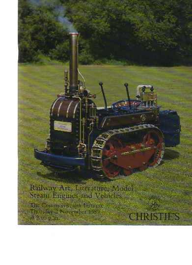 Christies 1989 Railway Art, Model Steam Engines & Vehicles