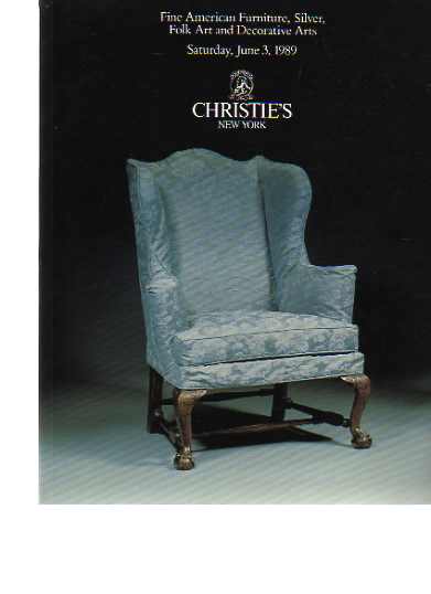 Christies 1989 Fine American Furniture, Silver, Folk Art .. - Click Image to Close