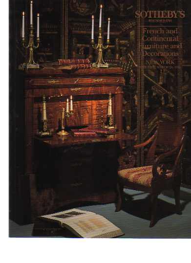 Sothebys March 1992 French & Continental Furniture & Decorations