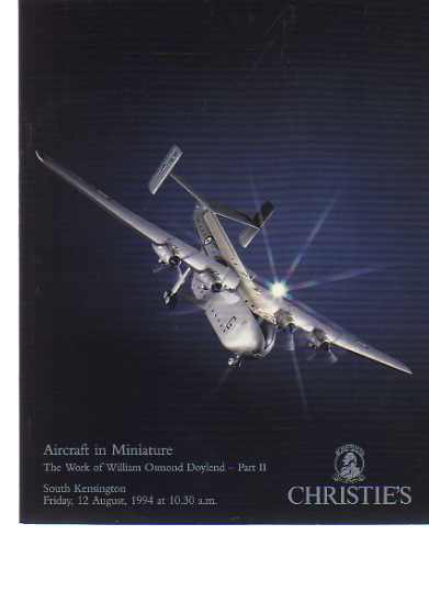 Christies 1994 Doylend Collection Miniature Aircraft 2 vols